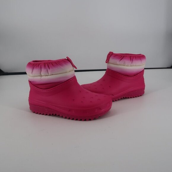 Crocs Women's Classic Neo Puff Shorty Boots Candy Pink/Stucco Size 7 NWT - Picture 3 of 9